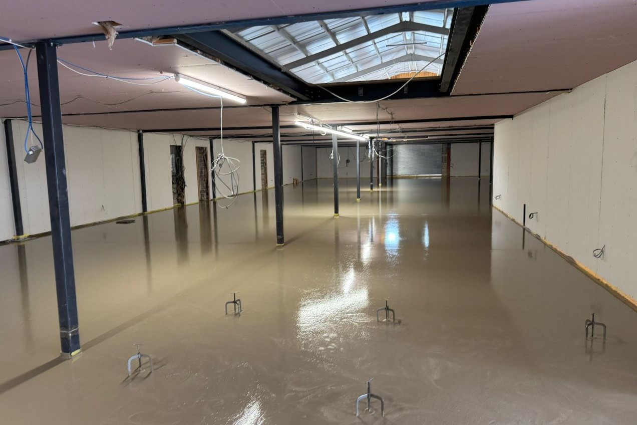 Poured 35m³ of screed using Tarmac’s innovative new thin product