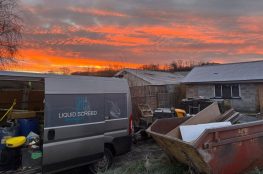 Liquid Screed pour in Capel Dewi, Carmarthenshire